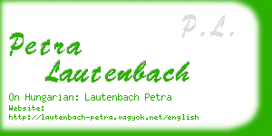 petra lautenbach business card